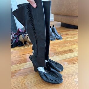 Sam Edelman peep toe  boots.